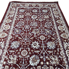 Maroon and grey Afshan design rug detail