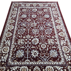 Maroon and grey Afshan design rug detail