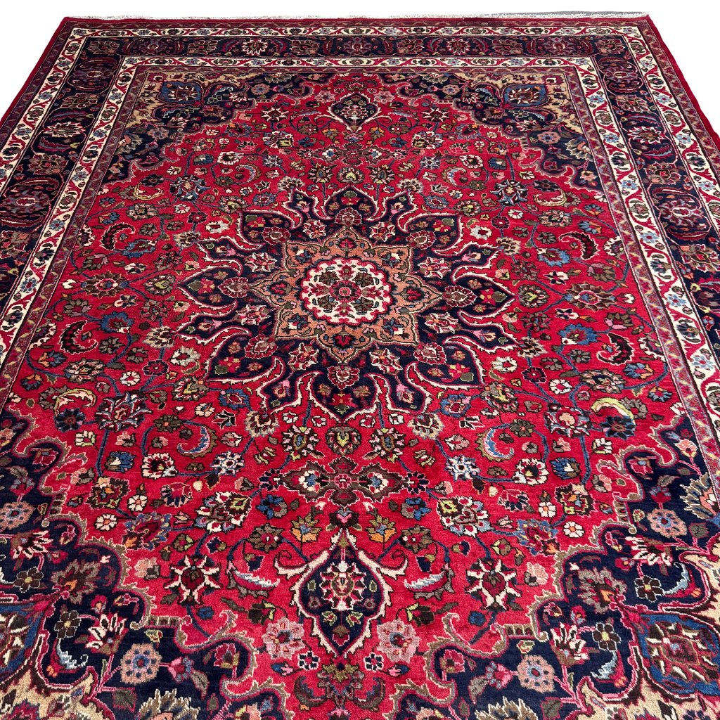 383 x 310 cm Hand-Woven Persian Mashad Rug