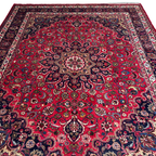 383 x 310 cm Hand-Woven Persian Mashad Rug