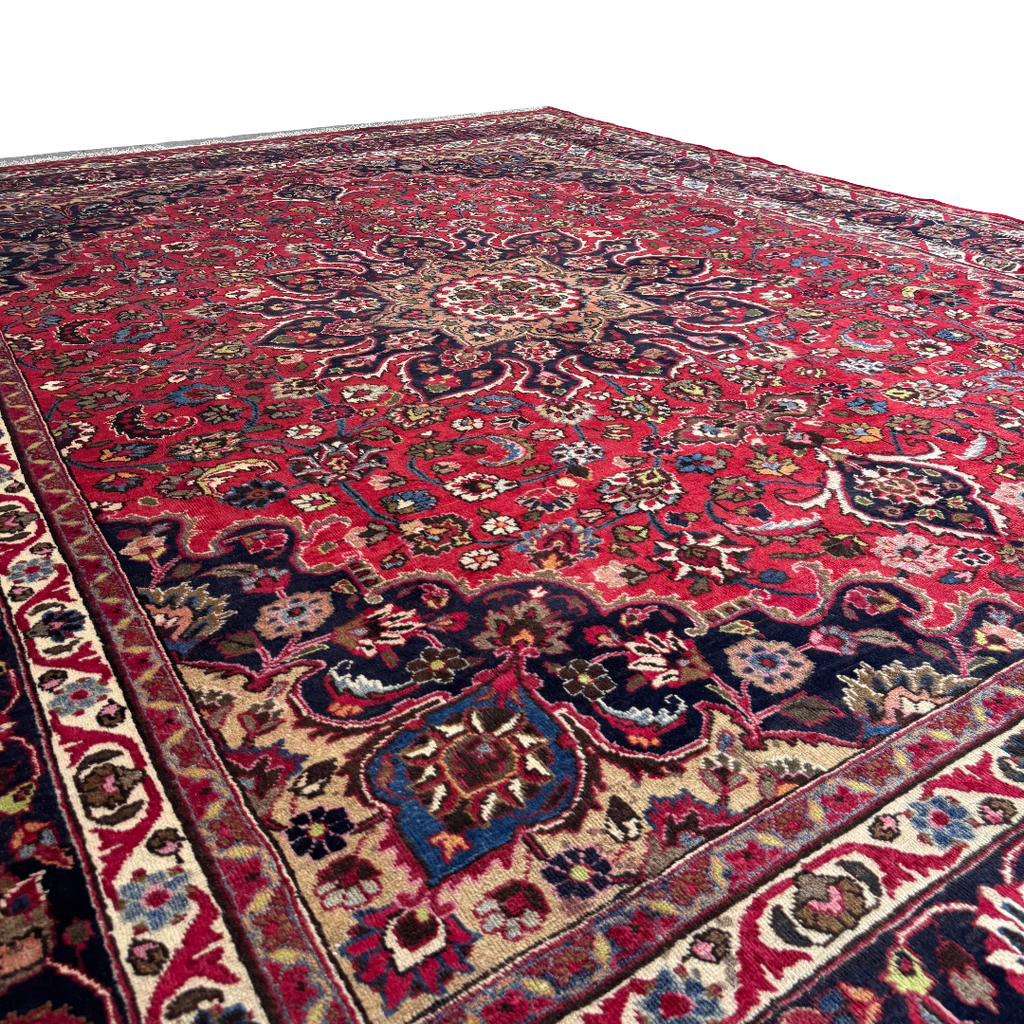 383 x 310 cm Hand-Woven Persian Mashad Rug