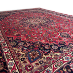 383 x 310 cm Hand-Woven Persian Mashad Rug