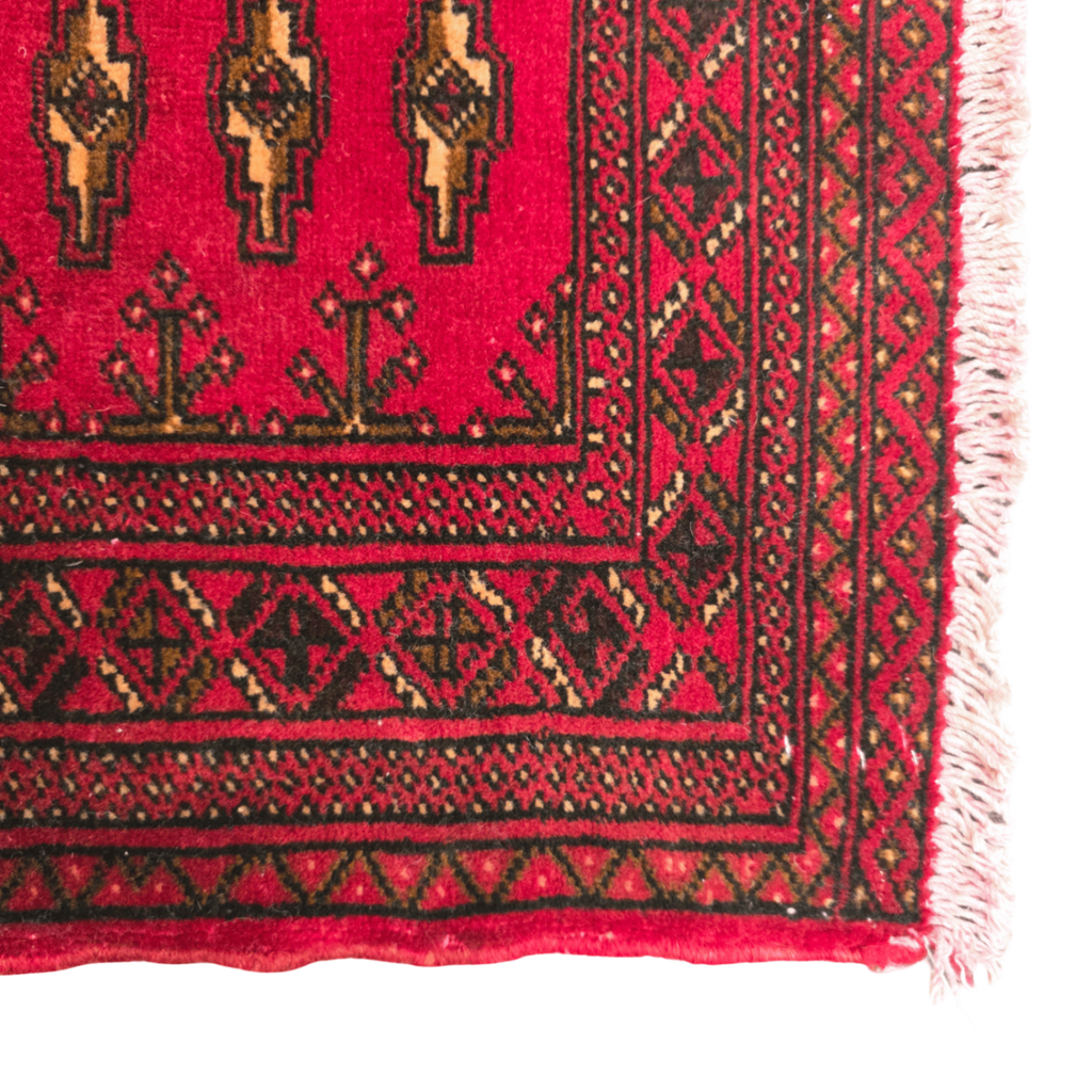 140 x 63 cm Hand-Knotted Persian Turkmen Rug