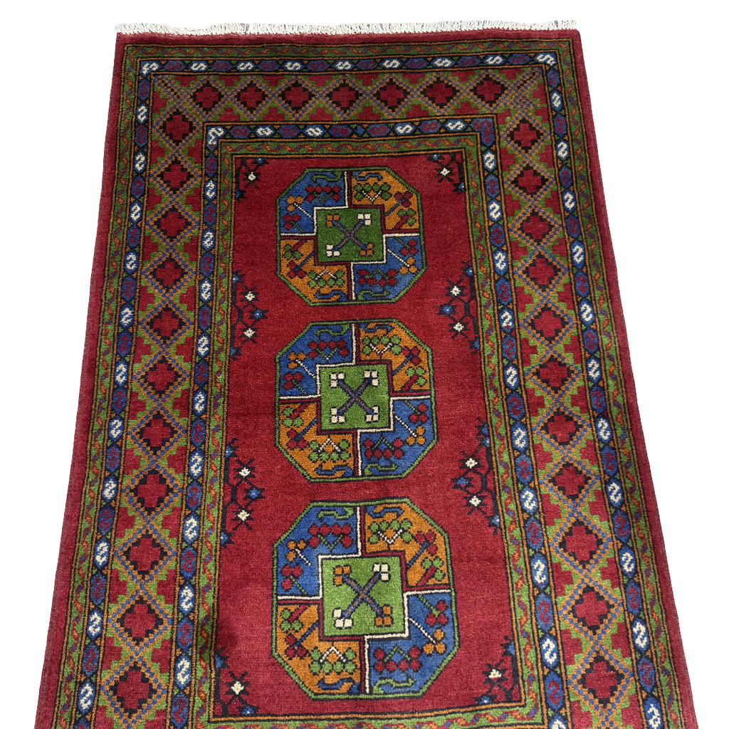 180 x 115 cm Hand-Woven Afghan Akche Rug