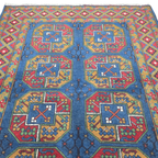 201 x 152 cm Hand-Woven Color Afghan Akche Wool Rug