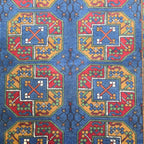 201 x 152 cm Hand-Woven Color Afghan Akche Wool Rug
