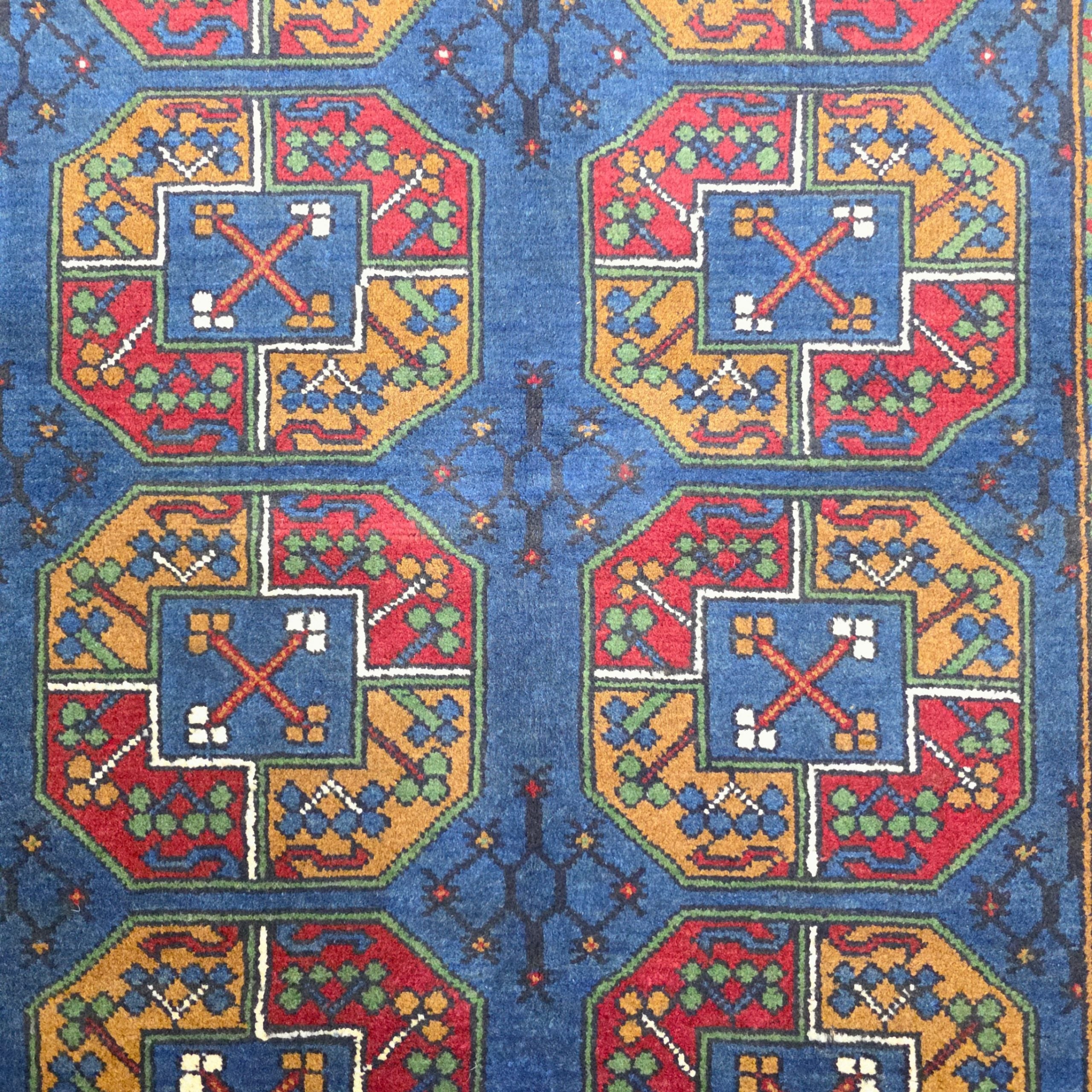 201 x 152 cm Hand-Woven Color Afghan Akche Wool Rug