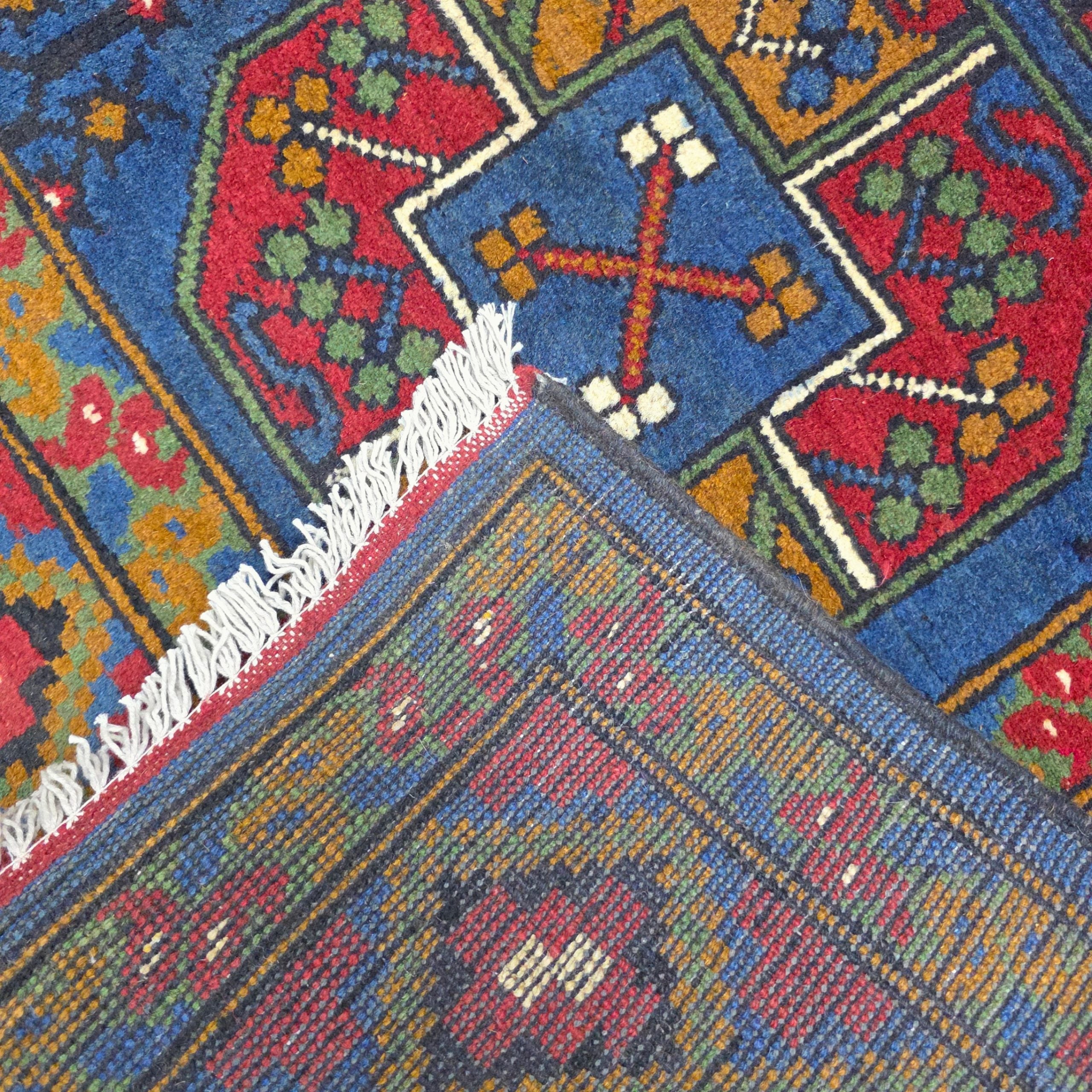 201 x 152 cm Hand-Woven Color Afghan Akche Wool Rug