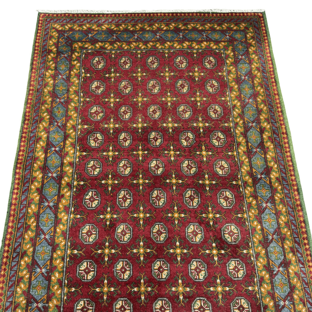 216 x 147 cm Hand-Knotted Afghan Akche Bokhara Rug
