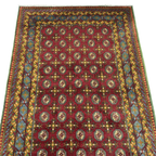 216 x 147 cm Hand-Knotted Afghan Akche Bokhara Rug