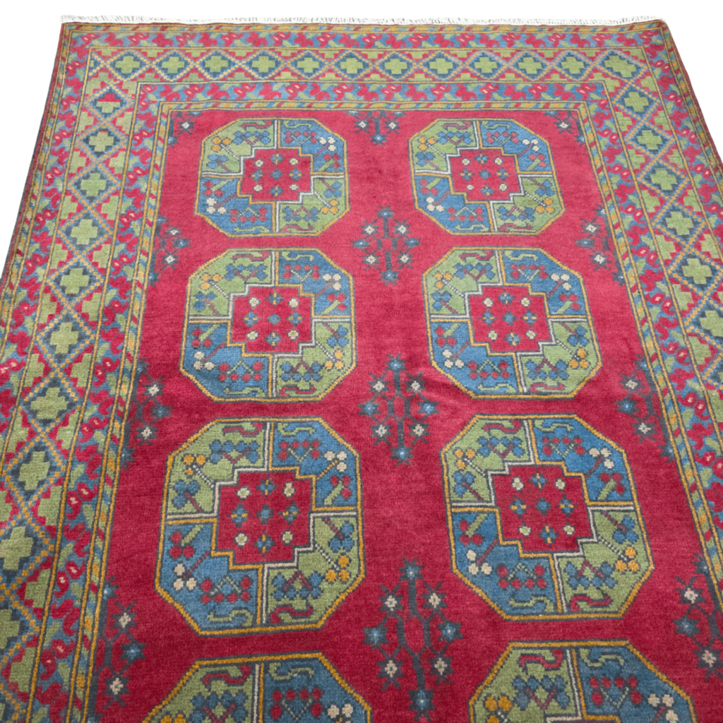 237 x 168 cm Hand Woven Color Afghan Akche