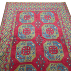 237 x 168 cm Hand Woven Color Afghan Akche