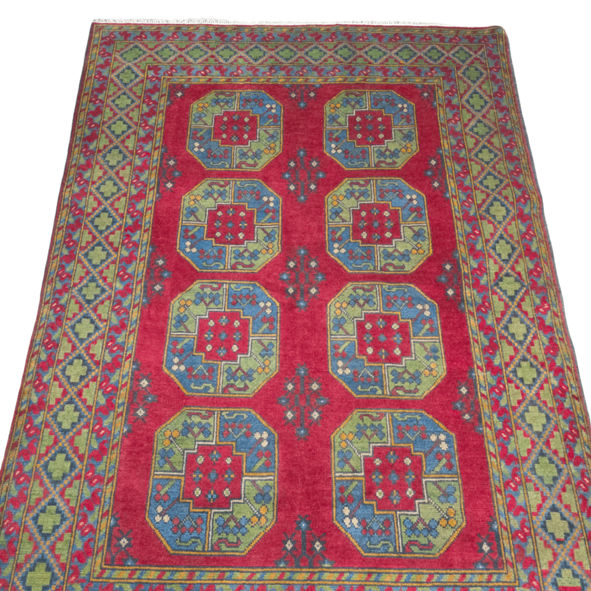 237 x 168 cm Hand Woven Color Afghan Akche
