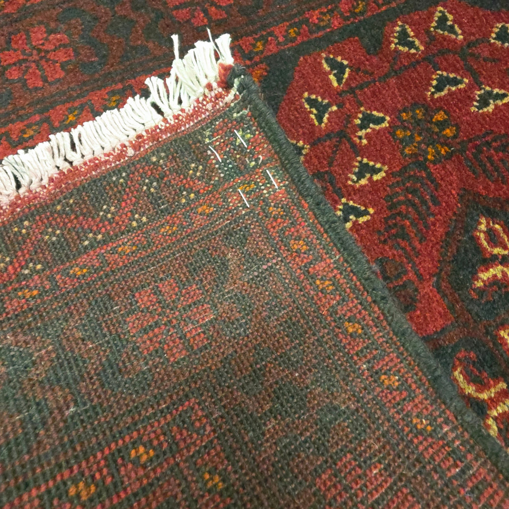 293 x 76 cm Hand Knotted Afghan Turkmen Wool Runner Rug