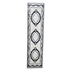 300 x 80 cm Persian Design Machine Made Runner Rug in Anthracite & Beige