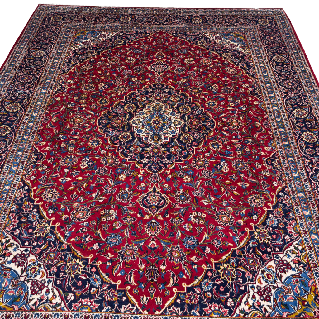 383 x 295 cm Hand-Knotted Large Persian Kashan Rug