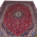 383 x 295 cm Hand-Knotted Large Persian Kashan Rug
