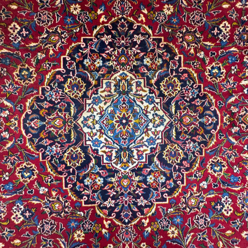 383 x 295 cm Hand-Knotted Large Persian Kashan Rug