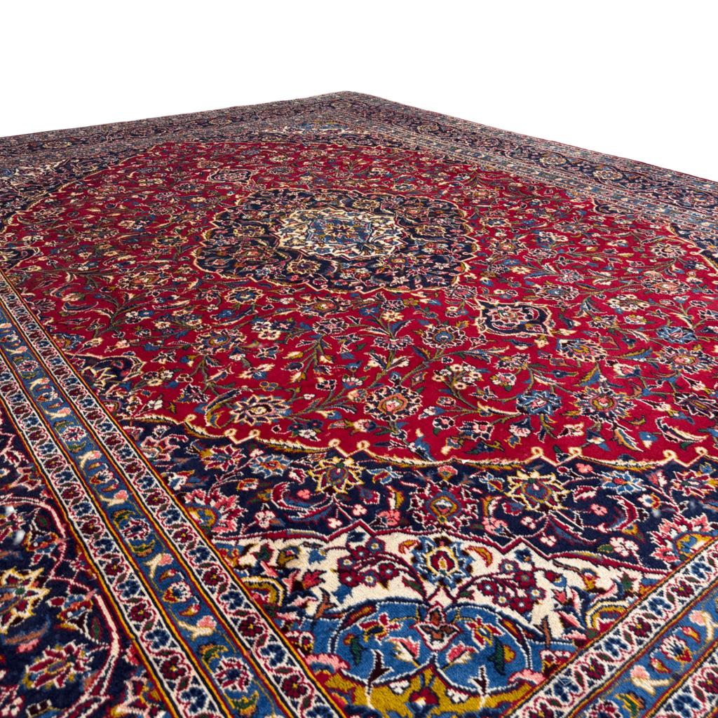 383 x 295 cm Hand-Knotted Large Persian Kashan Rug