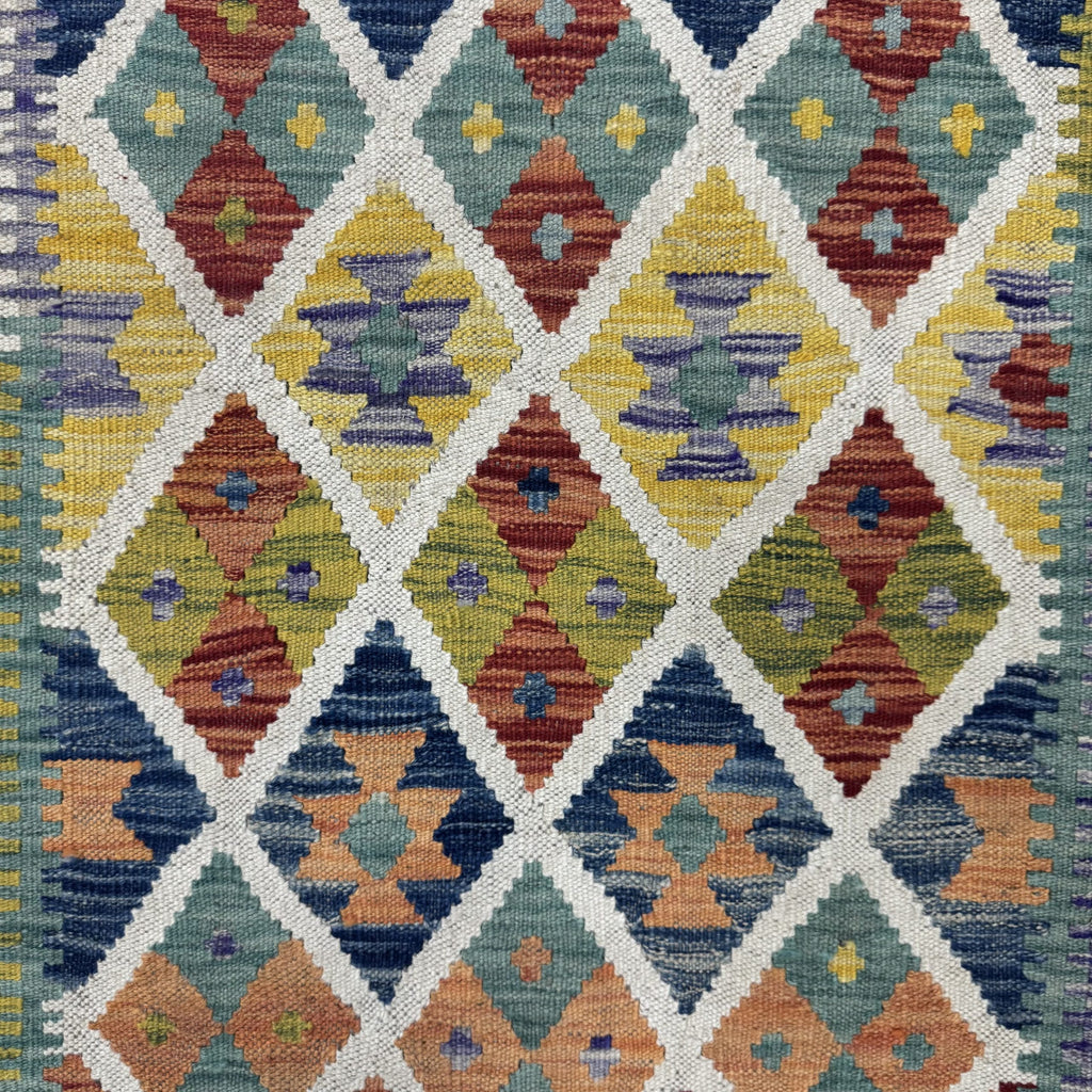 388 x 84 cm Hand-Woven Afghan Kilim Runner