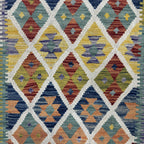 388 x 84 cm Hand-Woven Afghan Kilim Runner