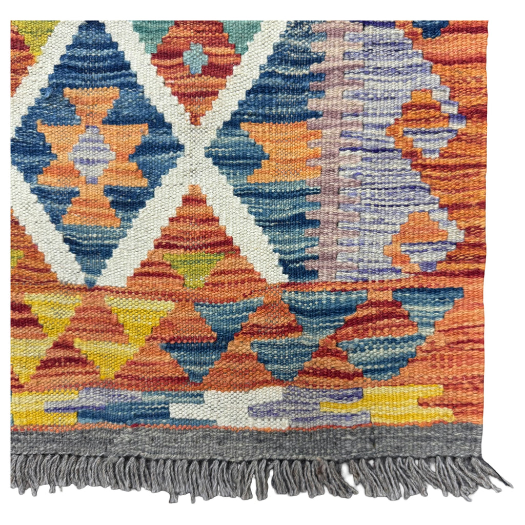 388 x 84 cm Hand-Woven Afghan Kilim Runner