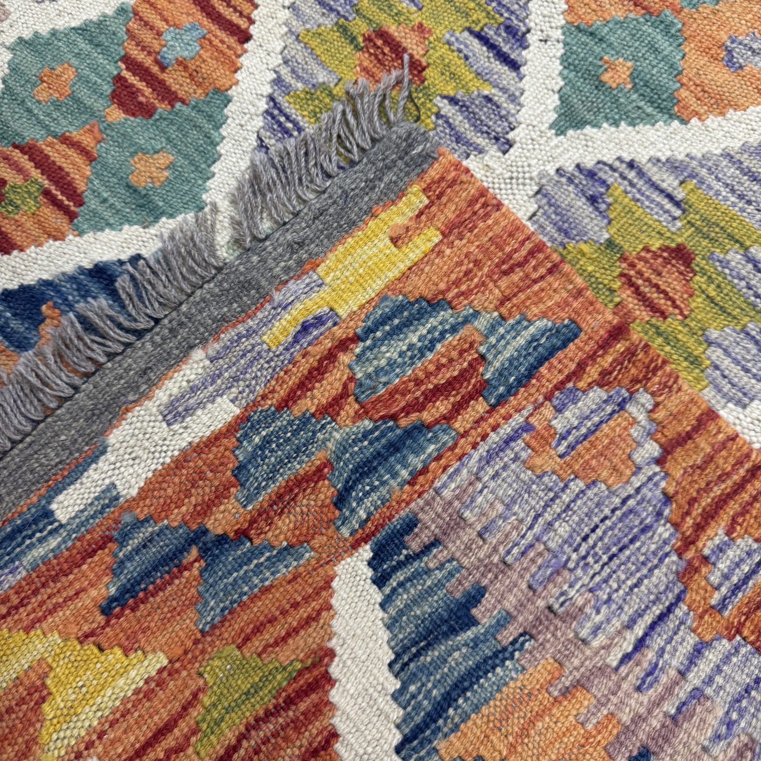 388 x 84 cm Hand-Woven Afghan Kilim Runner