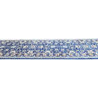 Blue and turquoise Persian runner rug detail