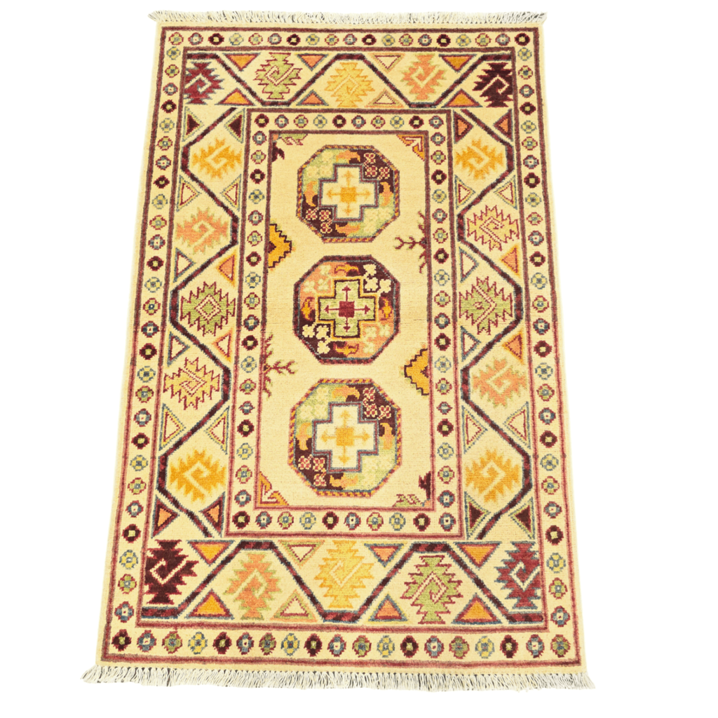 128 x 82 cm Afghan Chobi Hand-Knotted Wool Rug