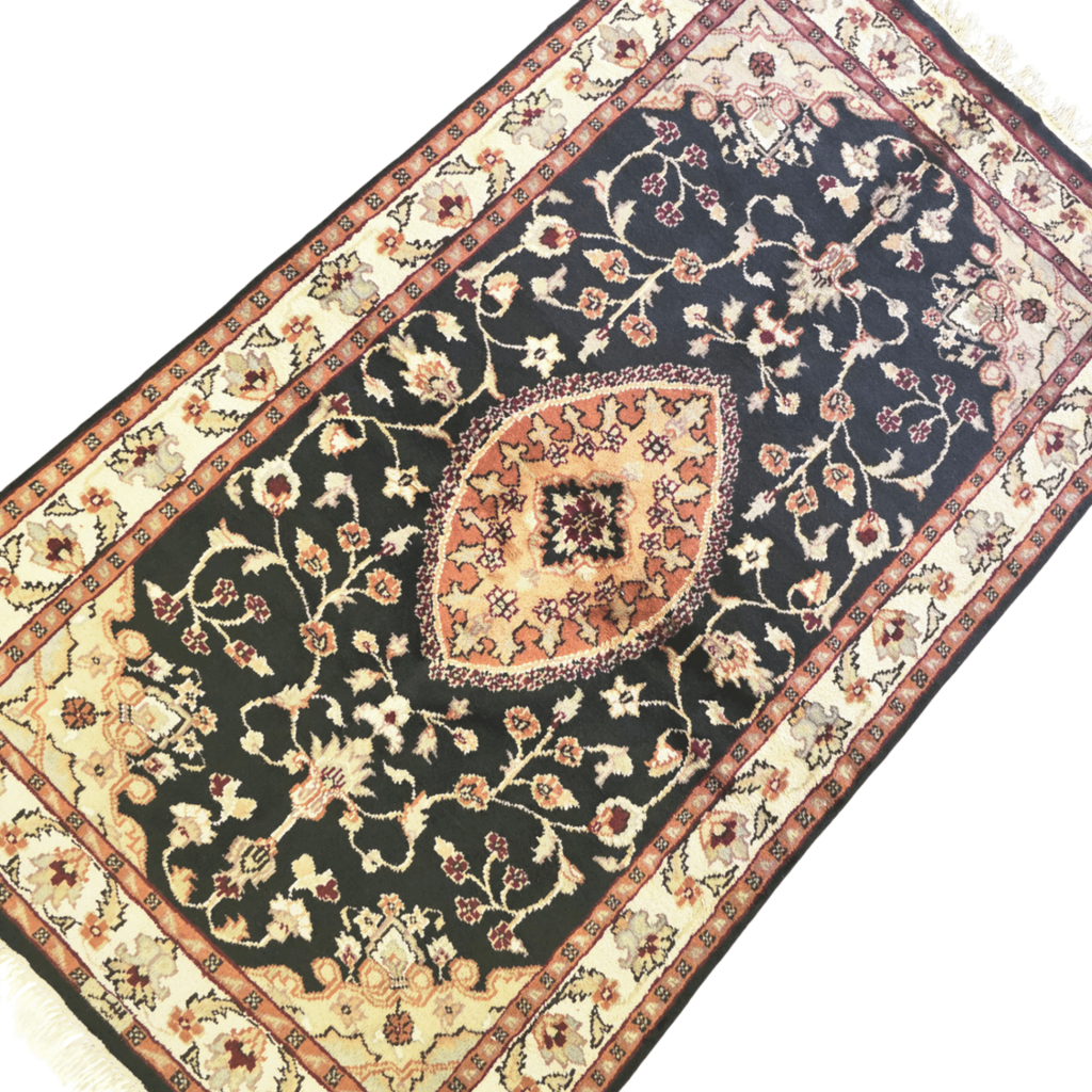 157 x 91 cm Hand Knotted Indian Silk Jaipur Oriental Rug
