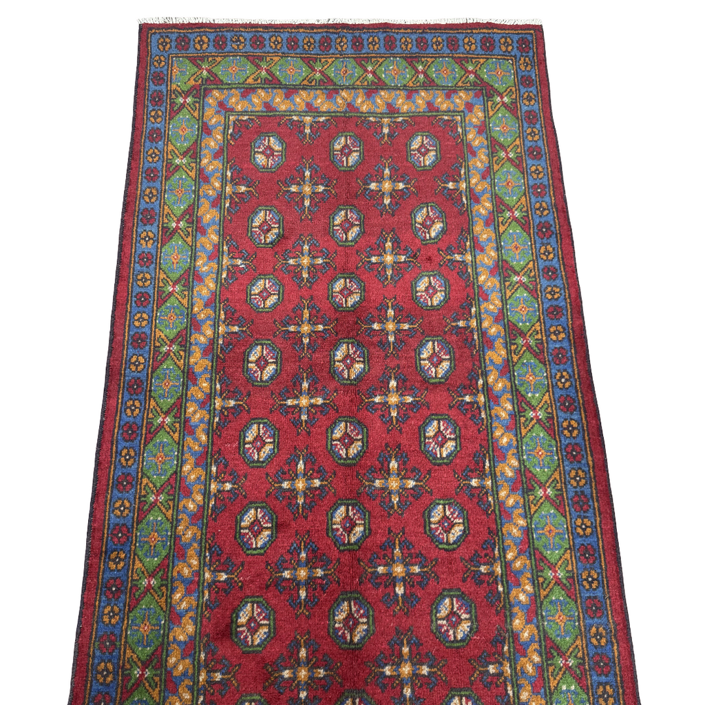 198 x 100 cm Hand-Woven Afghan Akche Rug