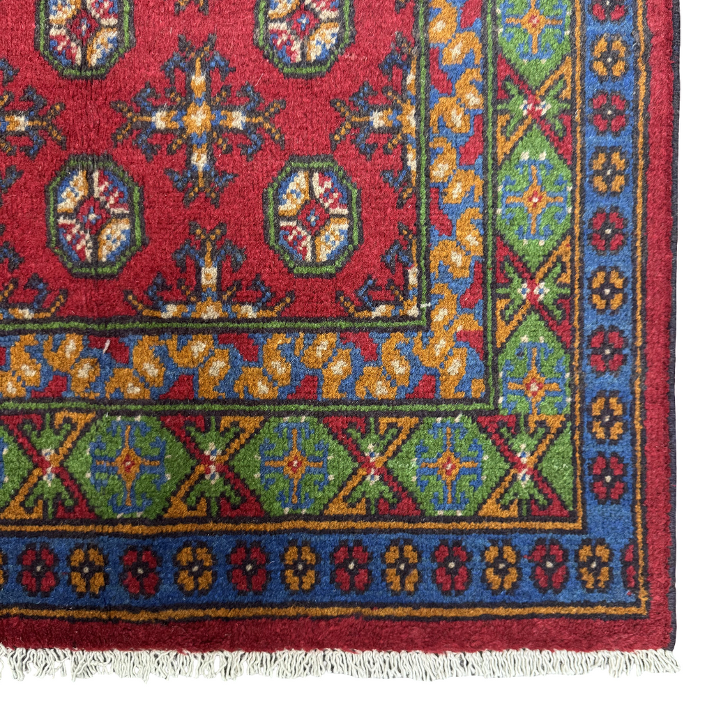198 x 100 cm Hand-Woven Afghan Akche Rug