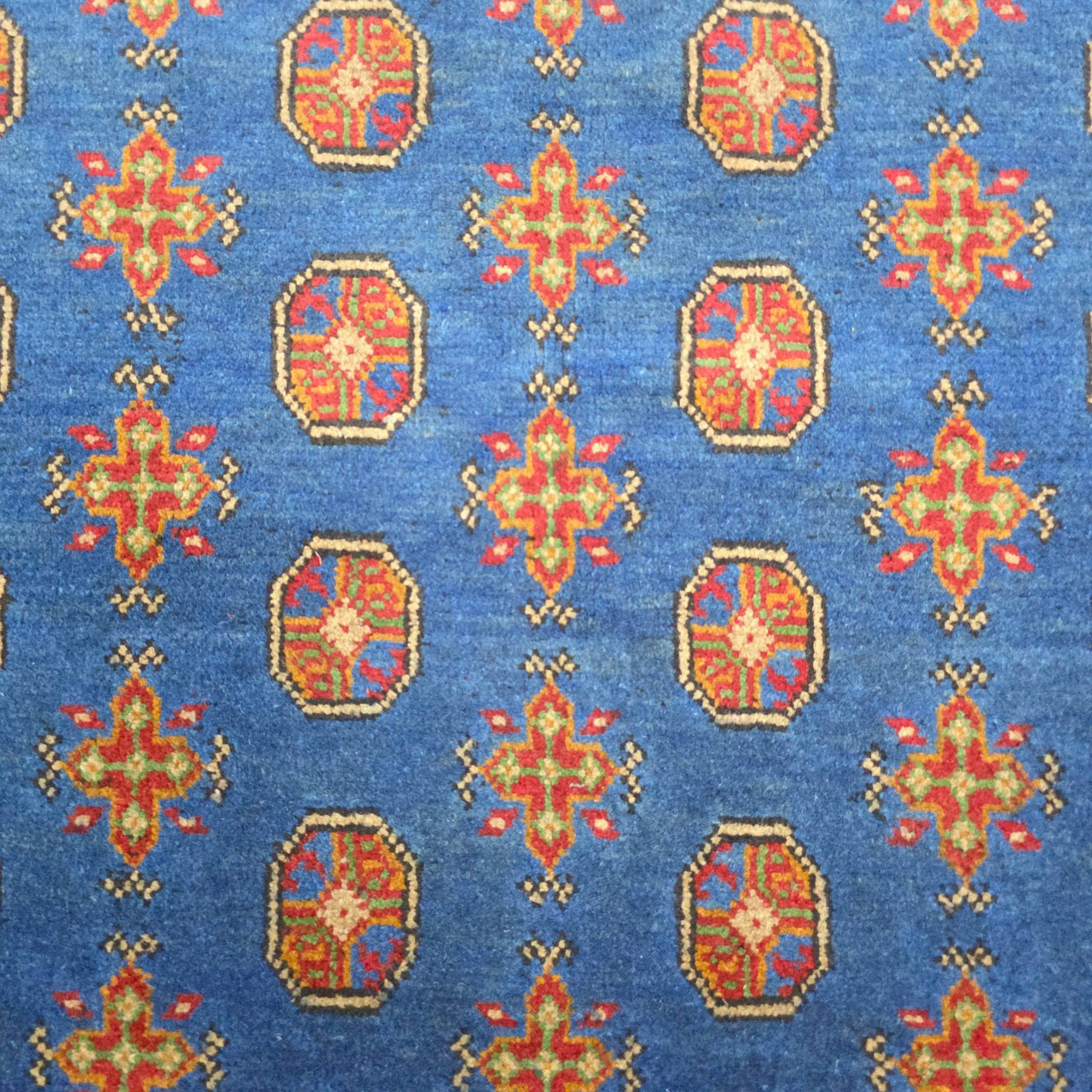 200 x 147 cm Hand-Woven Color Afghan Akche Wool Rug
