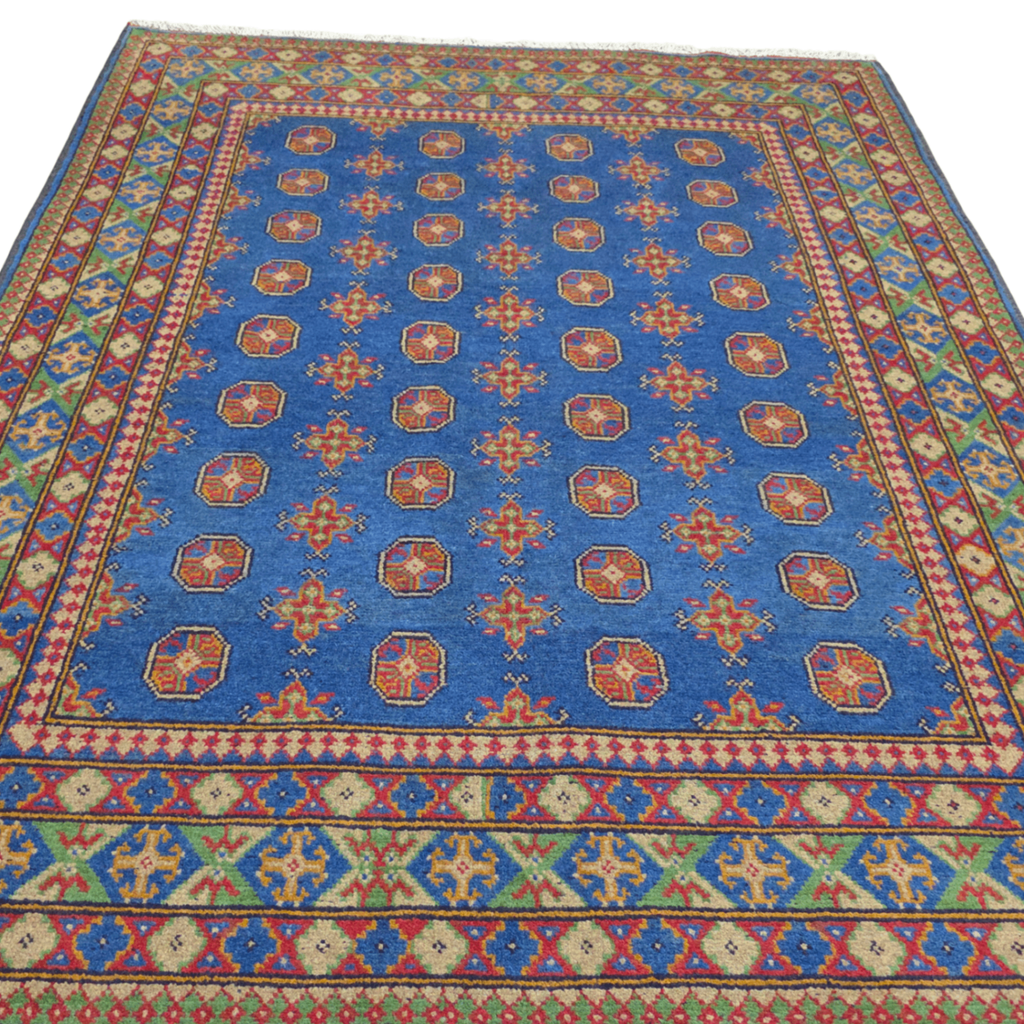 200 x 147 cm Hand-Woven Color Afghan Akche Wool Rug