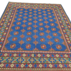 200 x 147 cm Hand-Woven Color Afghan Akche Wool Rug