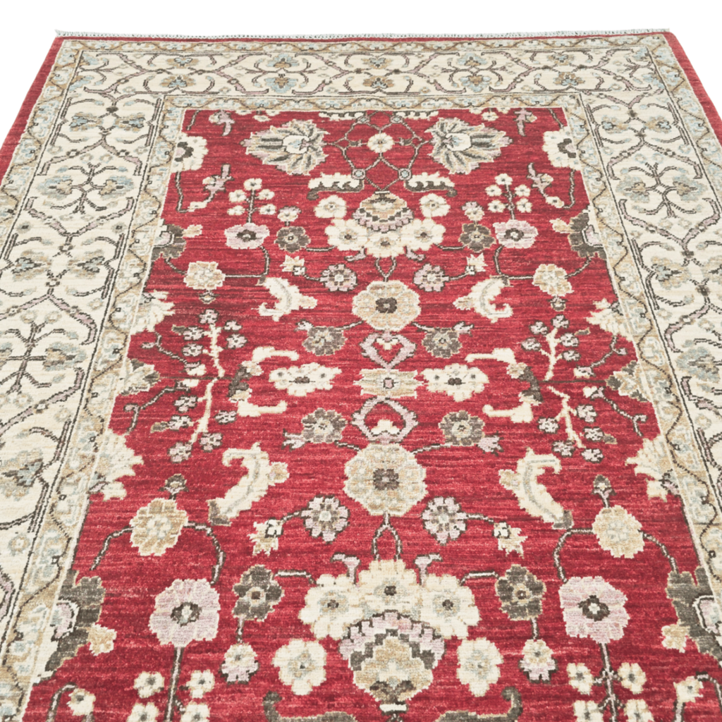 200 x 150 cm Afghan Chobi Hand-Knotted Wool Rug