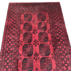 246 x 170 cm Hand-Knotted Afghan Akche Bokhara Rug