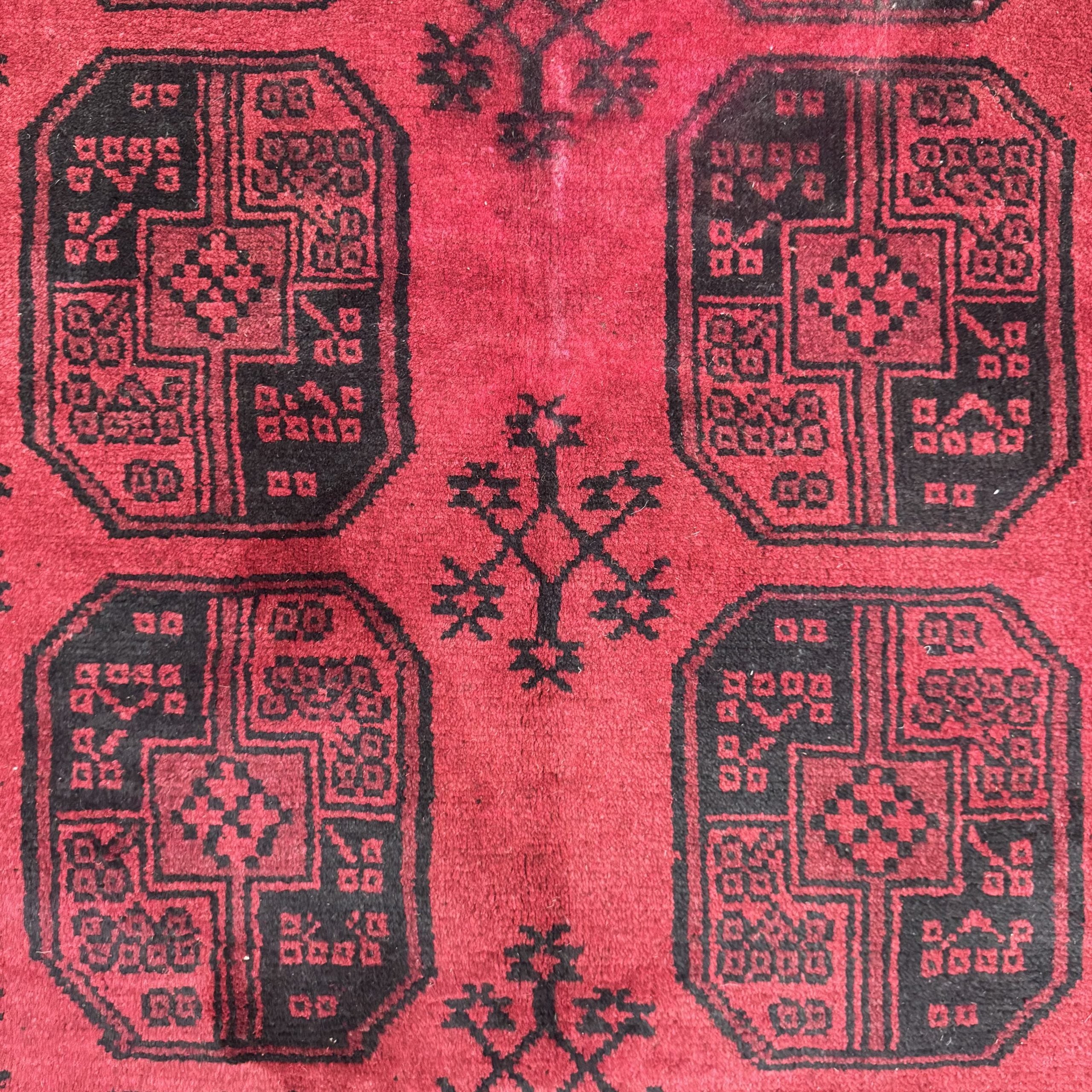 246 x 170 cm Hand-Knotted Afghan Akche Bokhara Rug
