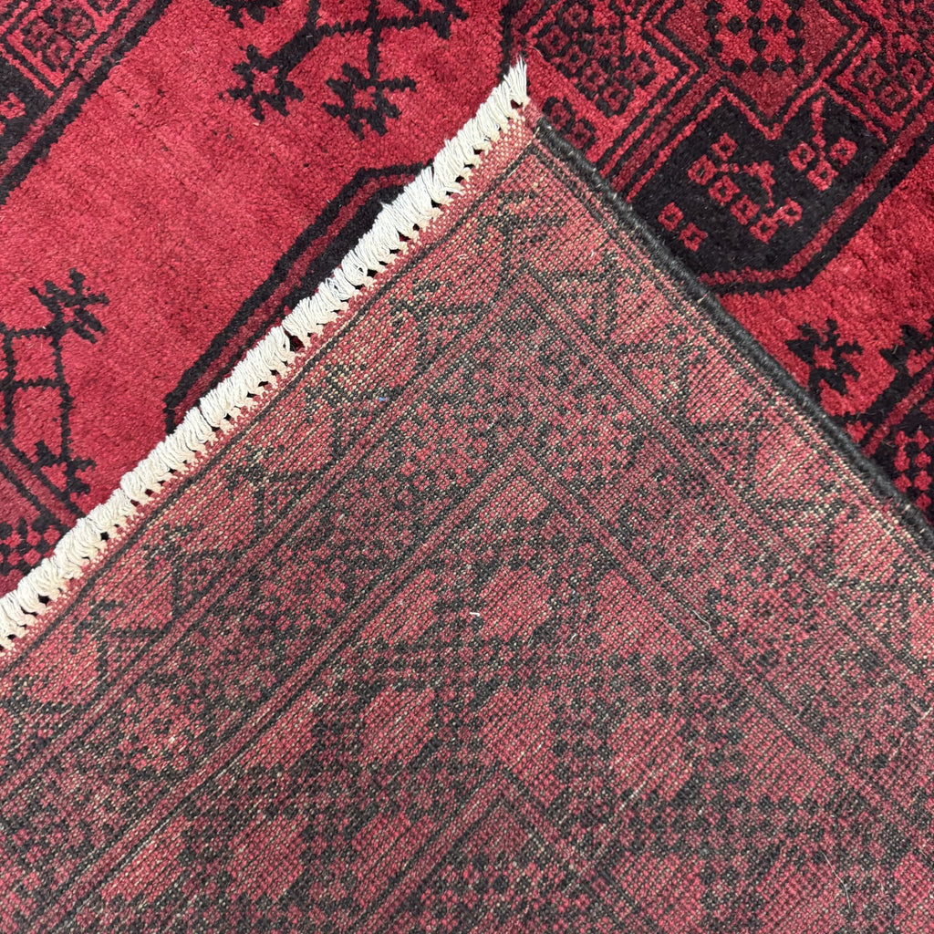 246 x 170 cm Hand-Knotted Afghan Akche Bokhara Rug