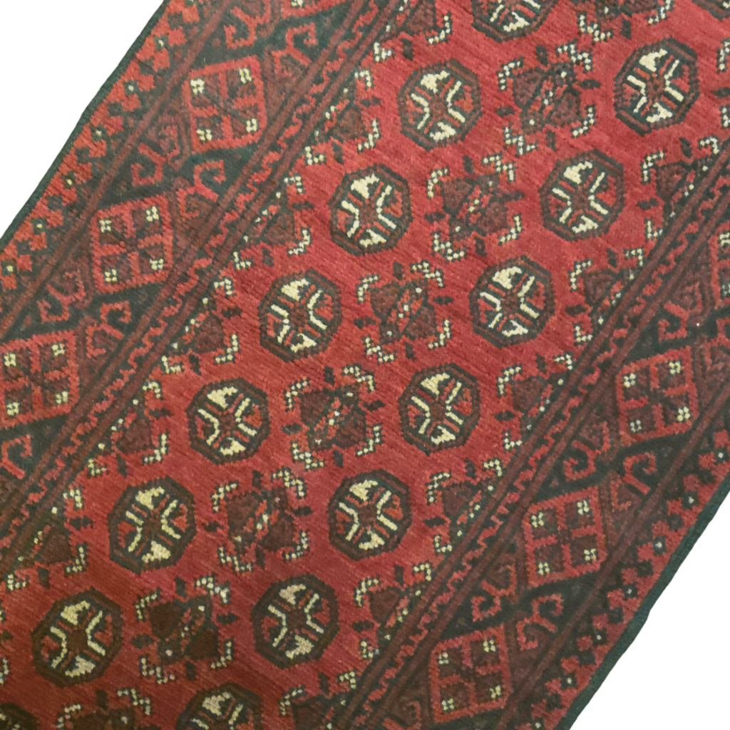 277 x 79 cm Red Afghan Bokhara Runner Rug