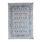 290 x 200 cm Traditional Oriental Style Machine Made Rug in Grey & Dark Blue
