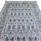 Grey and dark blue traditional oriental rug detail