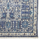 Grey and dark blue traditional oriental rug detail