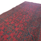 294 x 80 cm Hand Knotted Afghan Turkmen Wool Runner Rug