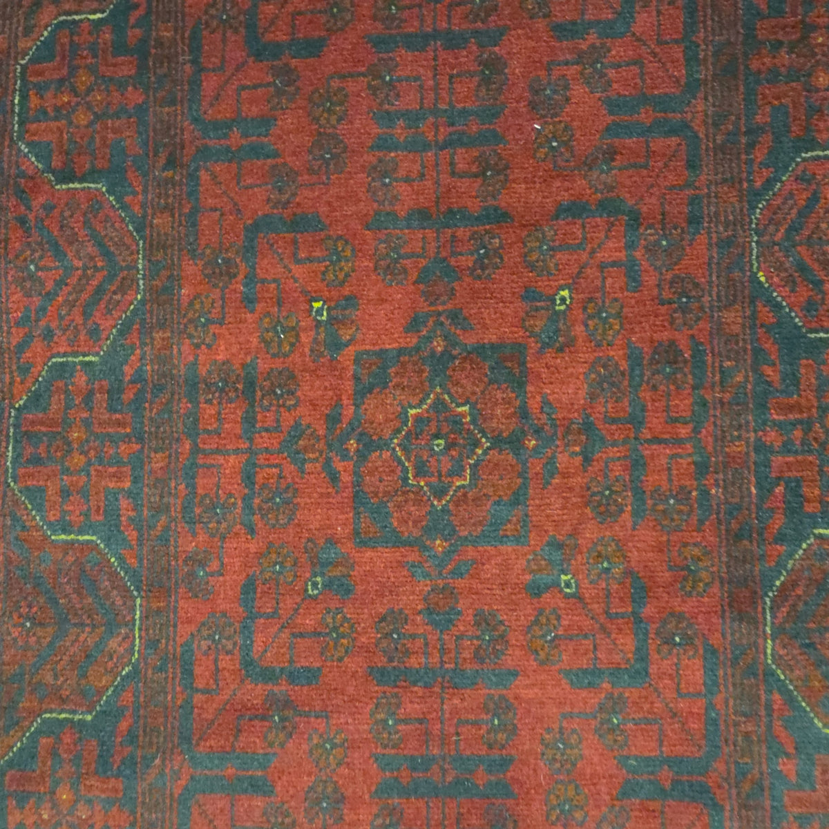 294 x 80 cm Hand Knotted Afghan Turkmen Wool Runner Rug