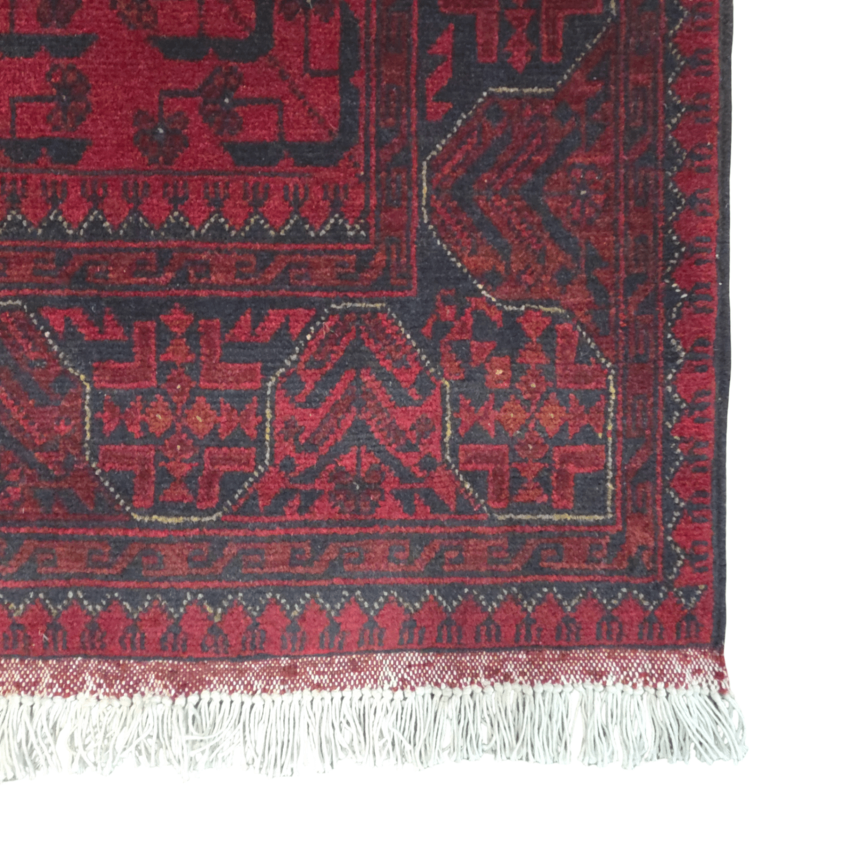 294 x 80 cm Hand Knotted Afghan Turkmen Wool Runner Rug