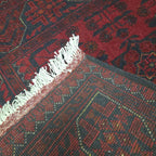 294 x 80 cm Hand Knotted Afghan Turkmen Wool Runner Rug