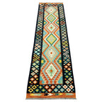 297 x 83 cm Hand-Woven Afghan Kilim Runner
