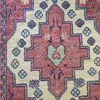 60 x 40 cm Afghan Chobi Hand-Knotted Wool Rug in Light Pink