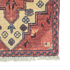 60 x 40 cm Afghan Chobi Hand-Knotted Wool Rug in Light Pink